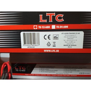 Инвертор (преобразователь) 12V-220V 600W BILTEMA (Тайвань, Швеция)